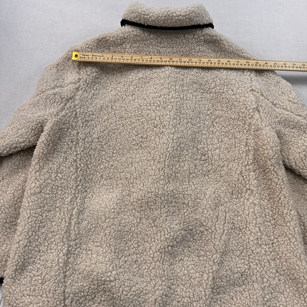 NWT Bernardo Aspen Sherpa Coat Cream Button Front Women's Large - Picture 5 of 9